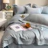 Nordic Style 100 Thread Horse Cotton Three Three Three Piece Set Sit Simple Pure Cover Cover Bedding 1.8m