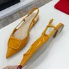 2022 SAMY SIEBIE SIEBIE SIEDZINEK Casual High Heels Klasyczny projekt sukienki z listu buty damskie obiadowe buty na płaskie pięta 4 cm 7 cm z pudełkiem