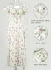 Kesiachiccly Elegante Quadratische Kragen Frühling Sommer Kleid Casual Strand Frauen Vintage Rüschen Boho Kleid Robe Femme Kleider Vestidos 220527