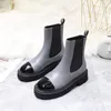 Tasarımcı lüks ayak bileği botları kadın deri martin boot klasik moda calfskin kısa ganimet