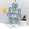 Crianças Roupas Outono Bebê Meninas Roupas Leopard Topo + Calças Casual Tracksuit Ternos Criança Tecidos Boys Sets 1 2 3 4 Anos 220326