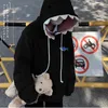 Drôle requin patchwork sweats à capuche homme automne Kawaii sweat surdimensionné décontracté à manches longues pull école Couple vêtements 220325