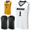 Nikivip sur mesure # 1 Missouri Tigers College homme femmes jeunes maillots de basket-ball broderie taille S-5XL n'importe quel numéro de nom