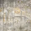 Party Decoration Wholesale 10 Arms Long Stemmed Modern Clear Acrylic Tube Hurricane Crystal Candle Holders Wedding Table Centerpieces Candel FY29240 GC1019