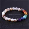 Bedelarmbanden 7 chakra's mannen armband gefacetteerde streep agaat steen kralen gevlochten yoga hand string dames sieraden vriendschap carshop2006 dh6zx