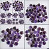 Charms Jewelry Findings Components Love Heart Stone Beads Pendants 20Mm Wholesale Natural Amethysts For Diy Jew Dh8Xm