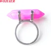 Hexagonal Finger Rings Natural Fashion Jewelry For Women Young Girl Gift Quartzs Stone Jewelry Wholesal BZ912