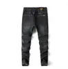 2022 marchi di moda pantaloni da uomo pantaloni cotone elastici elastici affari classici jeans jeans jeans pantaloni maschi quattro stagioni