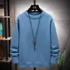 Men's Sweaters Autumn And Winter Men's Round Neck Sweater 140kg 7XL 6XL 5XL 4XL Fashion Solid Color Comfortable All-match Knitted Sweate