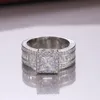 2022 Fashion Vintage Court Mens Ring Silver Princess Cut CZ Stone Engagement Wedding Band Rings For Women Jewelry Gift27566746626