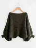 Lantern Rleeve Pullover Autumn Winter Sweter Domowa luźna koszula Batman