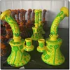 Wasserpfeifen Unzerbrechliche Bong Silikon-Wasserpfeife Mini Small Dab Rig Bent Neck Percolator Tragbare Bongs