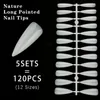 False Nails 120pcs Nail Press On Coffin Tips Natural/Transparent Practice Model Display Full Cover Fake Artificial Manicure Tool Prud22