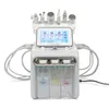 6 in 1 Aspirapolvere Pulizia del viso Hydro Water Oxygen Jet Peel Machine Ance Pore Cleaner Massaggio viso Dispositivo per la cura della pelle a bolle piccole RF 220624