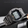 SKMEI wielofunkcyjny cyfrowy sport zegarek dla mężczyzn 2 czas odliczanie męskich zegarków moda retro zegarki męskie renomoJ hombre 1628 220530