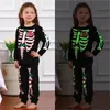 Special Occasions Kids Girls Skeleton Halloween Pajamas Toddler Carnival Sleepwear 220823