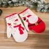 Świąteczne pieczenie oporne na piekarnik Mitts Kitchen Grilling Anti-Scalding Rękawiczki piekarnika Święty Święto Snowman Train Miski