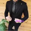 تخصيص Tuxedos زر واحد وسيم الذروة الذروة العريس Tuxedos الرجال يناسب اللون اختياري 02