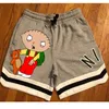 Sommer Herrenhose 100 % Baumwolle Panty Shorts Strand Cartoon bedruckte Sportbekleidung Hose