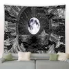 Tapisserie Océan Lune Tapisserie Paysage Naturel Vue Nocturne Tapis Muraux Maison Moderne