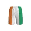 Pantaloncini da uomo Estate Bandiera Irlanda da uomo Pantaloni da spiaggia Surf M-2XL Costumi da bagno in poliestere CorsaUomo317a