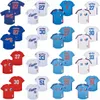 Retour 1982 2000 Baseball 27 Maillot Vladimir Guerrero 30 Tim Raines 33 Larry Walker 51 Randy Johnson 4 Delino DeShields Vintage Retro Team Blue White Cool Base