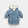 2-12Y Russian Kids Children Down Outerwear Winter Clothes Teenager Boys Girls Cotton Lined Parka Jackets Thicker Warm Long Jackets J220718