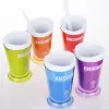 Portable Slush Shake Maker Cup Smoothie Cup Ice Cream Molds Freeze Popsicle Spoon homemade Juice Summer Cool Creative Cups