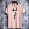Letter Printing 100% Men T Shirt HipHop Cotton Tshirt Oneck Summer Male Causal Tshirts Fashion Loose Tees J15 220610