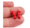 20 ٪/Lot Red Hot Chili Pepper Charm ملاءمة للقلادة المغناطيسية العائمة المغناطيسية.