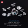 GIGAJEWE blanc D couleur coeur coupe VVS1 diamant moissanite 0.5-4ct pour la fabrication de bijoux coupe à la machine