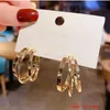 Gold Color Multilayer Circle Hoop Earring For Women Statement Dangle Earrings Fashion Punk Jewelry Party Gifts