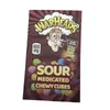 Medicated Warheads verpakkingszakken 400 mg Zure Chewy Cubes Edibles Mylar Bag 500mg Zoete fruitsmaak Gummy Candy Geur Proof Bag 600 mg Plastic Pakket Zaggie