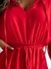 Nankey bahar gündelik kırmızı şifon dres parti kanatlar uzun kollu kadın elbise kadın yaz seksi zarif bir çizgi vestidos 220509