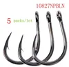 Hameçons de pêche en mer Mustad 10827 hameçon 4X hameçon fort appât vivant hameçon barbelé en acier à haute teneur en carbone esturgeon carpe thon hameçon Pesca 2270a