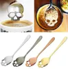 DHL Sugar Skull Tea Spoon suger rostfria kaffeskedar dessert sked glass bordsartiklar colher kök tillbehör 100 st c0526x3