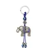 Fashion Animal Butterfly Turtle Elephant Evil Eyes Keychain Glass Key Chain Glass Blue Eye Pendant Ornament Keychains