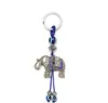 Moda Animale Farfalla Tartaruga Elefante Occhi diabolici Portachiavi in vetro Portachiavi in vetro Occhio azzurro Ciondolo Ornamento Portachiavi