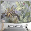 Tapestry Magnolia Flower Carpet Bohemian Style Hippie Art TV Bakgrund Wall Ha