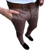 Vintage Men Wedding Suit Pants Fashion Solid Social Business Dress 2022 Autumn Slim Fit Mens Formal Trousers
