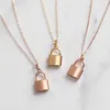 Pendant Necklaces Mavis Hare Padlock Necklace Stainless Steel 1.5 1cm Lock Is Literally Everything You Need This SpringPendant