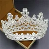 Luksusowe złote kryształy korony ślubne Silver Princess Prom Party Queen Bridal Tiara Quinceanera Korony Akcesoria do włosów W220324