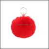 Plush Keychains hanger knuffelige dieren speelgoed geschenken harige schattige auto -schooltas bont ball sleutel dhgpv