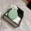 Designer- Evening Bags Leather Classic Small bag female Pearl rhombus chain bag Joker diagonal mini round