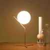 Modern LED Desk Lamp Nordic Glass Ball Table Lighting Bedroom Bedside Round Golden Minimalist Indoor Fixture Home Decor Light H220423