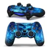 Corpo Full Blue Skull Console Pele Envoltório 2 Controlador Adesivo Decalque Grip Capa protetora para Sony PlayStation