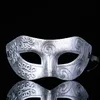 NOVITÀ Maschere vintage da uomo in oro argento antico Gladiatore Carnevale Maschere da ballo in maschera Maschere da festa da uomo retrò
