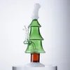 14mm Female Joint Hookahs Beverage Bottle With Showerhead Perc Xmas Tree Mini Small Rigs Dab Rig Silicone Bongs With Bowl Christmas Style WP2112