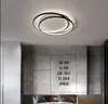 مصابيح إضاءة ثريا سوداء حديثة LED لدراسة غرفة نوم سقف غرفة المعيش