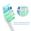 Cabeça substituível de 4 unidades para escova de dentes philips hx3,hx6,hx9 série cabeças de escova de ação limpa sonicare flexcare